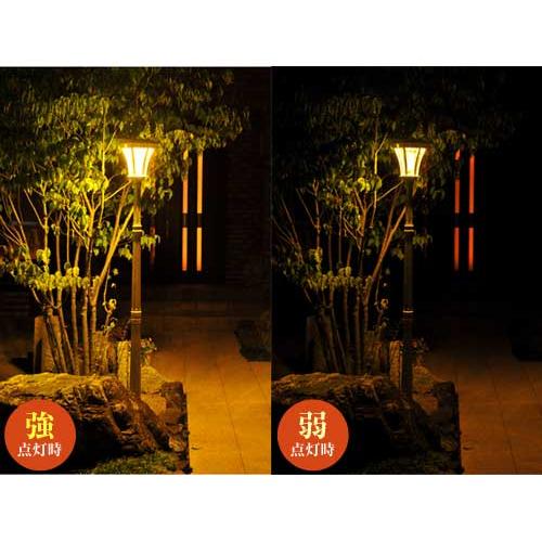 ヨーロピアン調ソーラーLED街灯 大型ガーデンライト 工事不要 : 1147 
