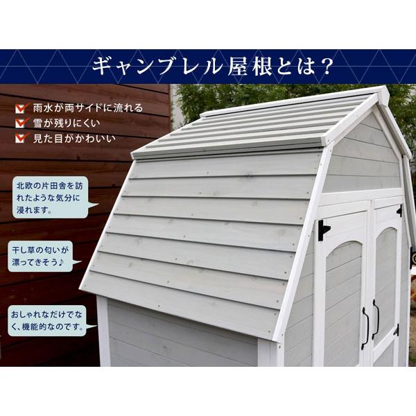 木製収納庫 物置 木製 小屋 倉庫 幅161cm 奥行90cm 高さ187cm