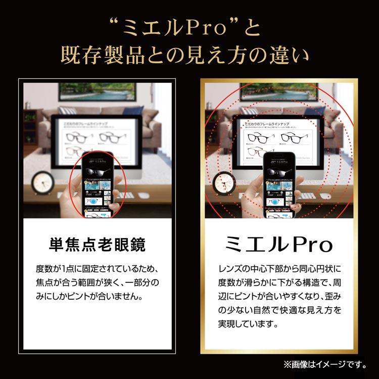 累進多焦点レンズ ミエルPro 老眼鏡 シニアグラス おしゃれ メンズ