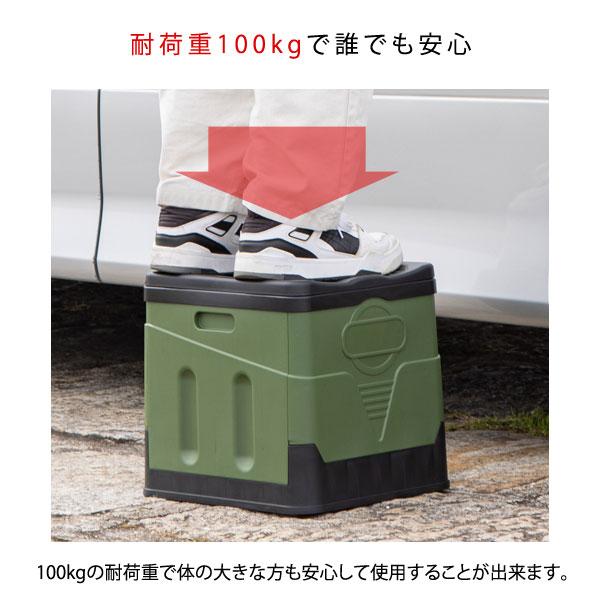折りたたみ簡易トイレ 1台5役 工具不要 踏み台 椅子 コンテナ ゴミ箱