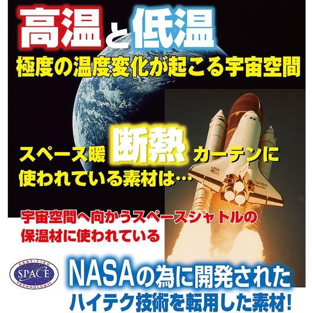 NEWスペース暖断熱カーテン ストップ温暖化 100×173cm（2枚組）