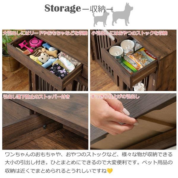 ペットケージ ダブルタイプ 幅90cm 奥行40cm 折り畳み式 すむペット ドッグケージ ダークブラウンインテリア ペット用具 ARIZONA FY-0228-NSの画像