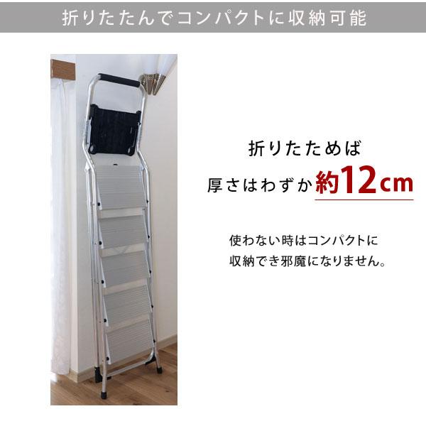 アルミ製トレー付き脚立5段 手元に道具が置けるトレー付き 耐荷重100kg TAN-3010-5｜1147kodawaru｜06