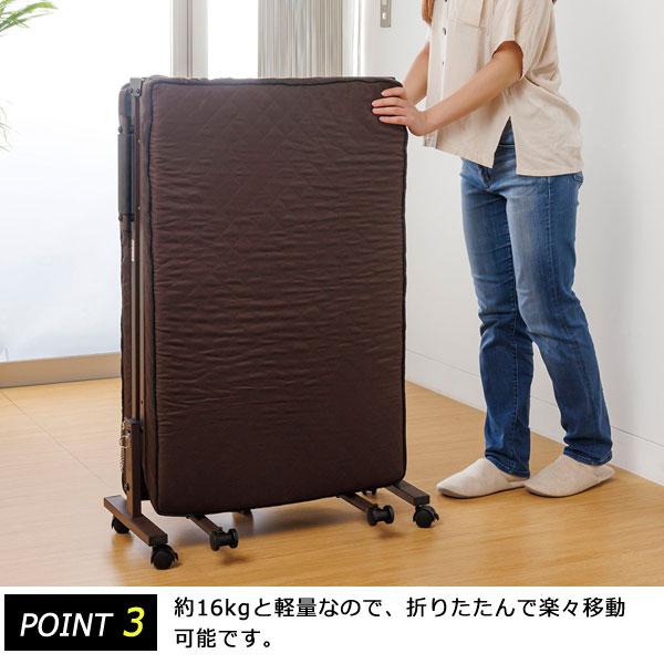 折りたたみベッド コンパクトタイプ 高反発リクライニングベッド TS