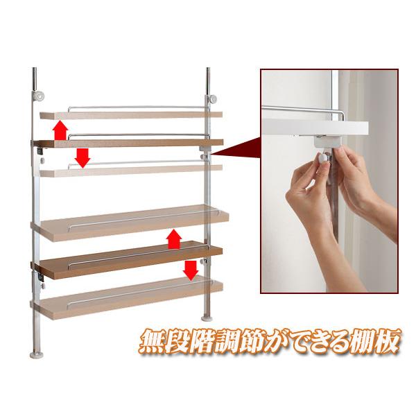 突っ張り式カウンター上ラック 3段 幅65.5cm NJ-0228/NJ-0229 : 1147