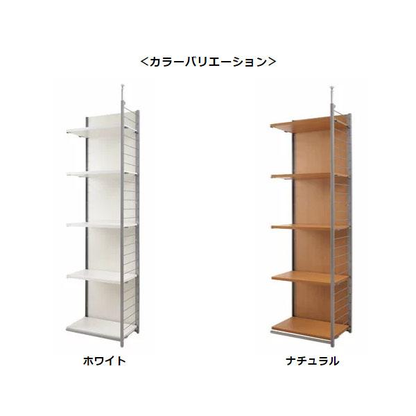 突っ張り式 収納ラック オープンラック シェルフ 幅58cm 連結 背板付 スチールラック 間仕切り 日本製 NJ-0214/NJ-0215の画像