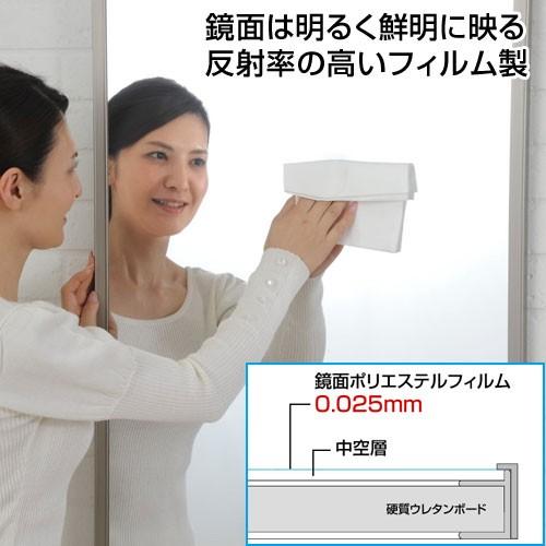 割れない鏡 フィルムミラー 姿見 壁掛け リフェクス ミニ吊り式 幅20