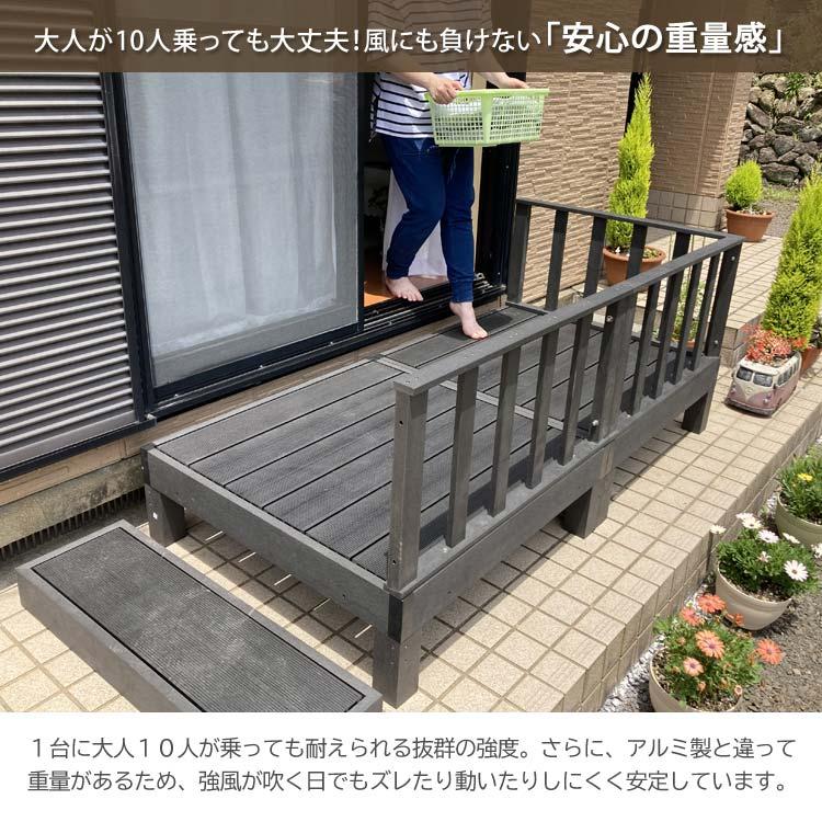 HP-900 人口木ウッドデッキ 本体 2個 人工木 ウッドデッキ 本体2点セット 樹脂 90×90cm HP-900-VD 腐り