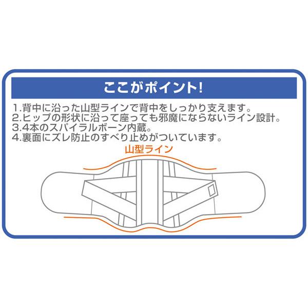 幅広腰椎コルセット 幅広タイプ 背中から腰椎サポーター 伸縮性2重