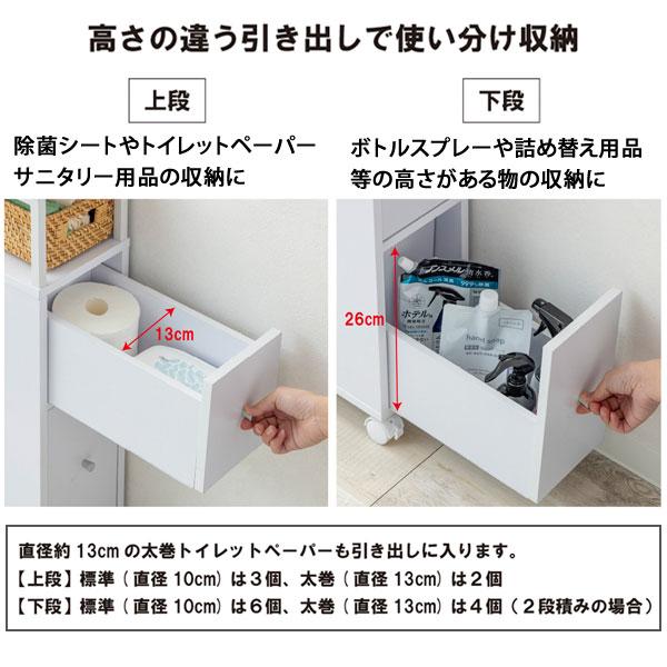多機能トイレラック オープンタイプ 省スペース トイレ掃除道具入れ