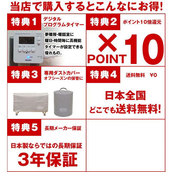 暖話室 1000型 暖房 特典 プログラムタイマー付 遠赤外線 パネルヒーター 談話室 アールシーエス 3年保証｜1147kodawaru｜05