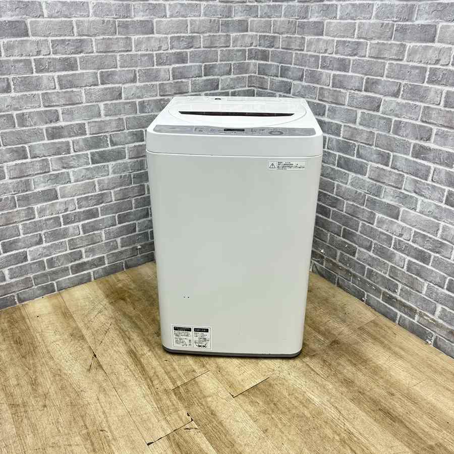 洗濯機 5.0kg シャープ SHARP ES-GE5B-T 全自動 2018年製 縦型 中古 