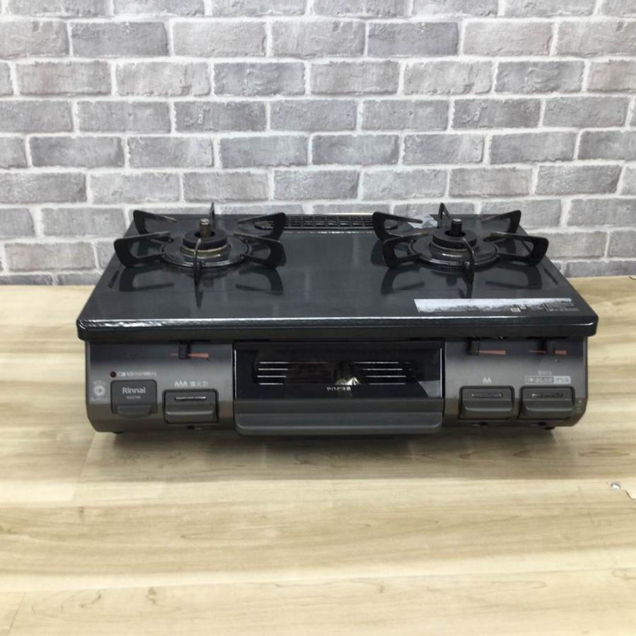 リンナイ ガスコンロ 都市ガス 約60cm幅 KG67BKL-12A13A 2023年製 中古  