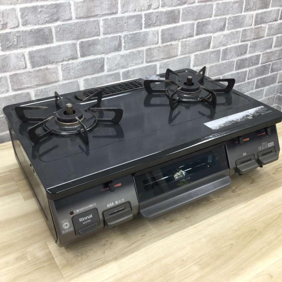 リンナイ ガスコンロ 都市ガス 約60cm幅 KG67BKL-12A13A 2023年製 中古 