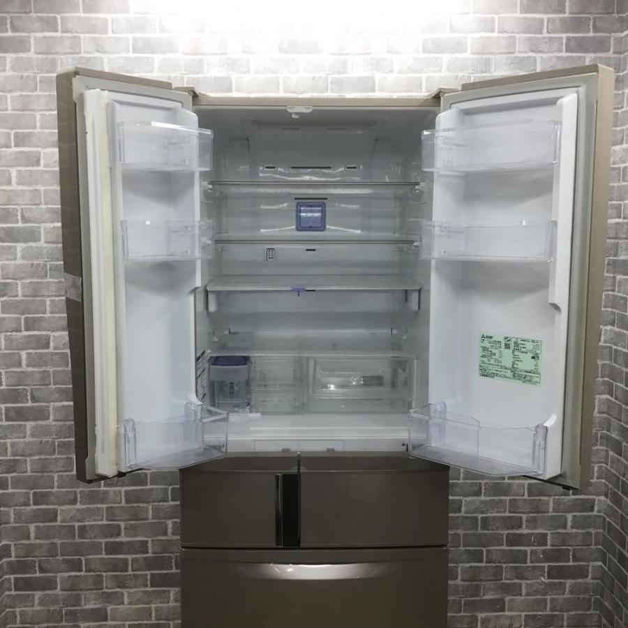 中古】三菱 435L フレンチドア冷蔵庫即決