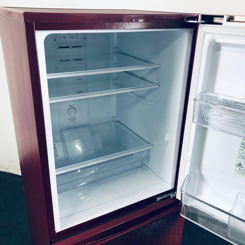 中古】 アクア AQUA 冷蔵庫 一人暮らし 2021年製 2ドア 168L レッド