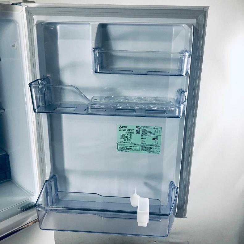 三菱 272L 3ドア冷蔵庫 MR-CX27D 2018年 自動製氷