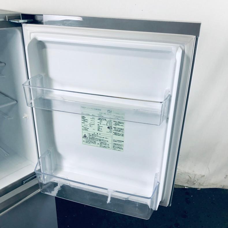 中古】 アクア AQUA 冷蔵庫 一人暮らし 2016年製 2ドア 157L シルバー 