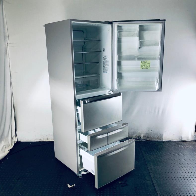 冷蔵庫 中古 東芝 TOSHIBA GR-43ZZ(NU) 2013年製 5ドア 426L ベージュ  