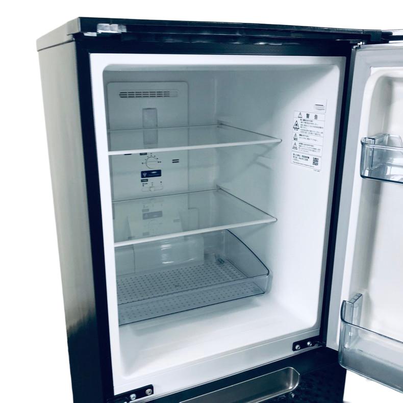 冷蔵庫 中古 シャープ SHARP SJ-GD15H-B 2021年製 2ドア 152L ピュアブラック ファン式 両方開き 一人暮らし 大きめの画像
