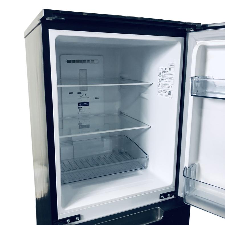 冷蔵庫 中古 シャープ SHARP SJ-GD15H-B 2022年製 2ドア 152L ピュアブラック ファン式 両方開き 一人暮らし 大きめの画像