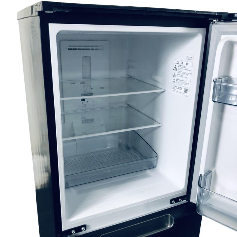 冷蔵庫 中古 シャープ SHARP SJ-GD15J-B 2022年製 2ドア 152L ピュアブラック ファン式 両方開き 一人暮らし 大きめの画像