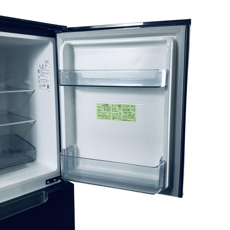 冷蔵庫 中古 シャープ SHARP SJ-GD15J-B 2022年製 2ドア 152L ピュアブラック ファン式 両方開き 一人暮らし 大きめの画像
