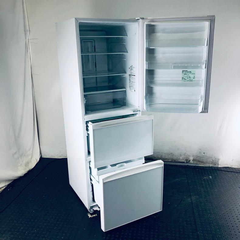 TOSHIBA 363L 3ドア ガラストップ冷凍冷蔵庫 GR-K36SXV 2017年製