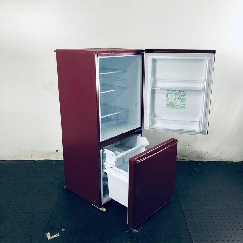中古】 アクア AQUA 冷蔵庫 一人暮らし 2020年製 2ドア 168L レッド 