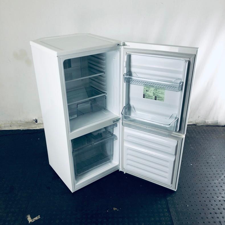 【中古】 ツインバード TWINBIRD 冷蔵庫 一人暮らし 2019年製 2ドア 110L ホワイト ファン式 右開き HR-E911