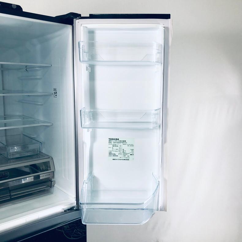 冷蔵庫 中古 東芝 TOSHIBA GR-K600FWX(X) 2017年製 6ドア 601L