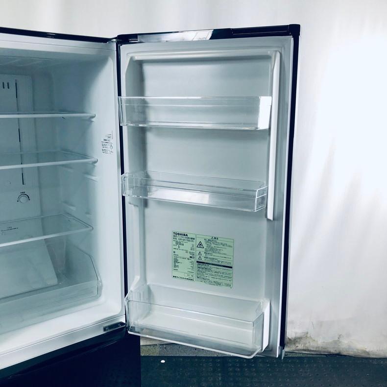 冷蔵庫 中古 東芝 TOSHIBA GR-M17BS(K) 2017年製 2ドア 171L ブラック  