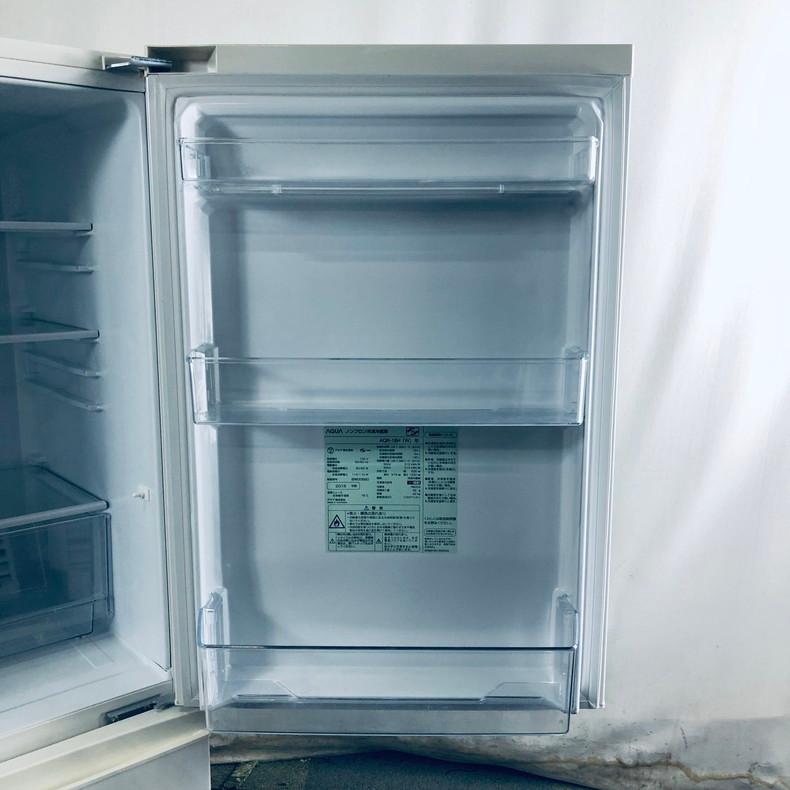 冷蔵庫 中古 アクア AQUA AQR-18H(W) 2018年製 2ドア 184L ホワイト  