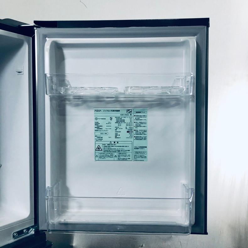 高年式!2023年製! AQUA/アクア AQR-14N 冷蔵庫 135L 幅49.5cm 右開き 2