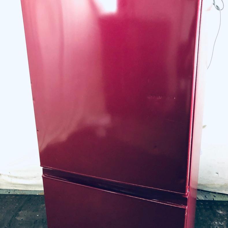 アクア 2ドア冷蔵庫 AQR-16H ワインレッド色 157L 『美品中古』2019年
