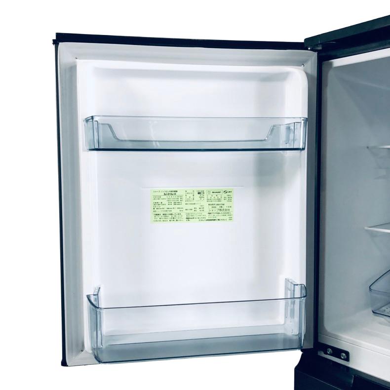 冷蔵庫 中古 シャープ SHARP SJ-D15J-H 2022年製 2ドア 152L グレー ファン式 両方開き 一人暮らし 大きめの画像
