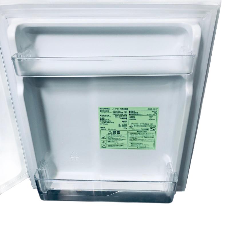 冷蔵庫 中古 アイリスオーヤマ IRISOHYAMA IRGD-9A-W 2020年製 2ドア 90L ホワイト 直冷式 右開き 一人暮らし_5