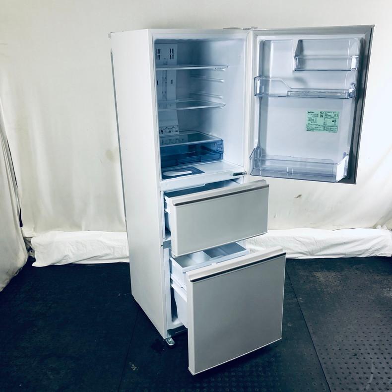 ID:rg221424 【自社配送エリア内限定】三菱 MITSUBISHI 冷蔵庫 ファミリー 中古 2023年製 3ドア 272L ホワイト ファン式 右開き MR-CX27J-W  【リユース品：状態B】【送料無料】【設置費用無料】 三菱（MITSUBISHI） 冷蔵庫 中古 MITSUBISHI MR-CX27J-W 2023年製 3