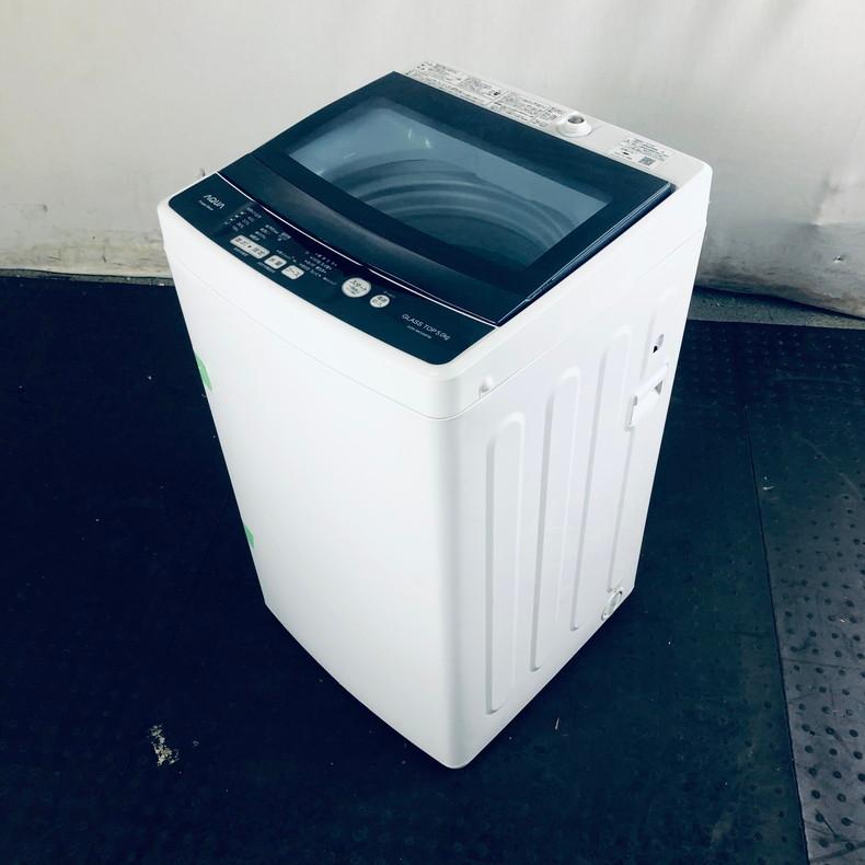 中古】新品同様2019年製 AQUA AQW-BK50G 5kg 全自動洗濯機 縦型