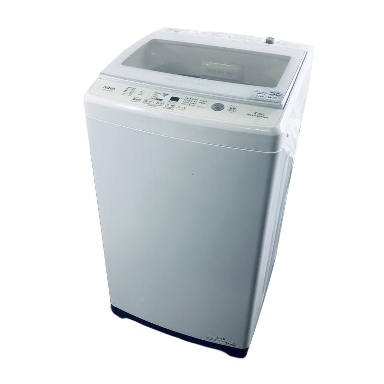 取付無料！高性能AQUAスタイリッシュシルバー冷蔵庫洗濯機 2020年製セット AQUA（アクア） 洗濯機 中古 AQUA AQW-GV70J 2020年製 7.0kg ホワイト