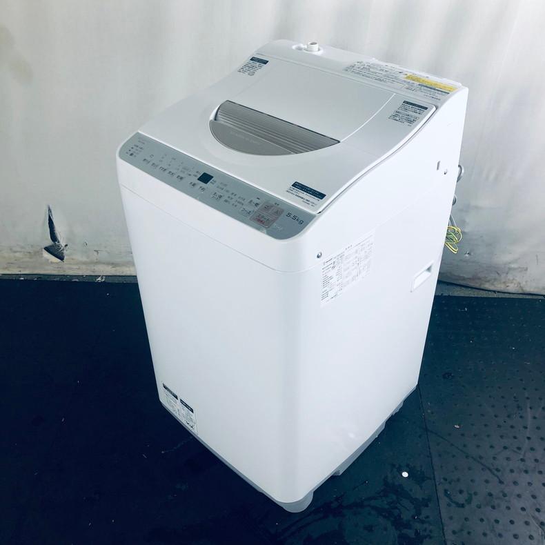 シャープ 5.5㎏全自動洗濯機 側面スレ有 2017年製