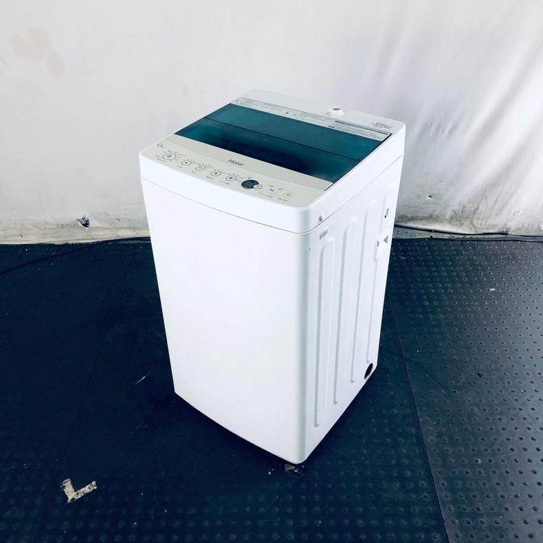 【中古】 ハイアール Haier 洗濯機 一人暮らし 2019年製 全自動洗濯機 4.5kg ホワイト 送風 乾燥機能付き JW-C45A(W)