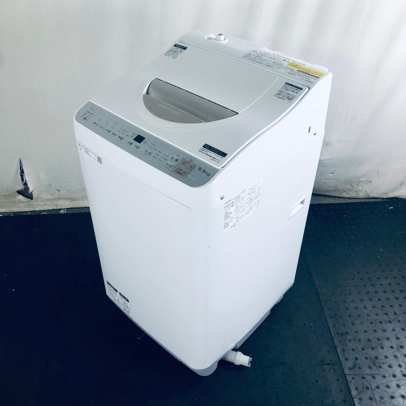 シャープ 5.5kg洗濯乾燥機 2018年製 ES-TX5B-N