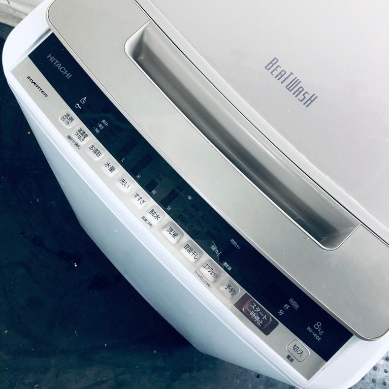 日立 洗濯機 中古 HITACHI BW-V80E(N) 2019年製 8.0kg