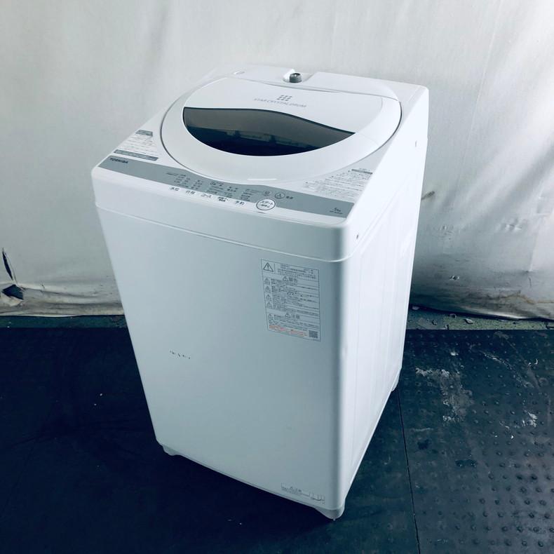TOSHIBA 洗濯機 中古 東芝 AW-5G9 2021年製 5.0kg ホワイト 送風