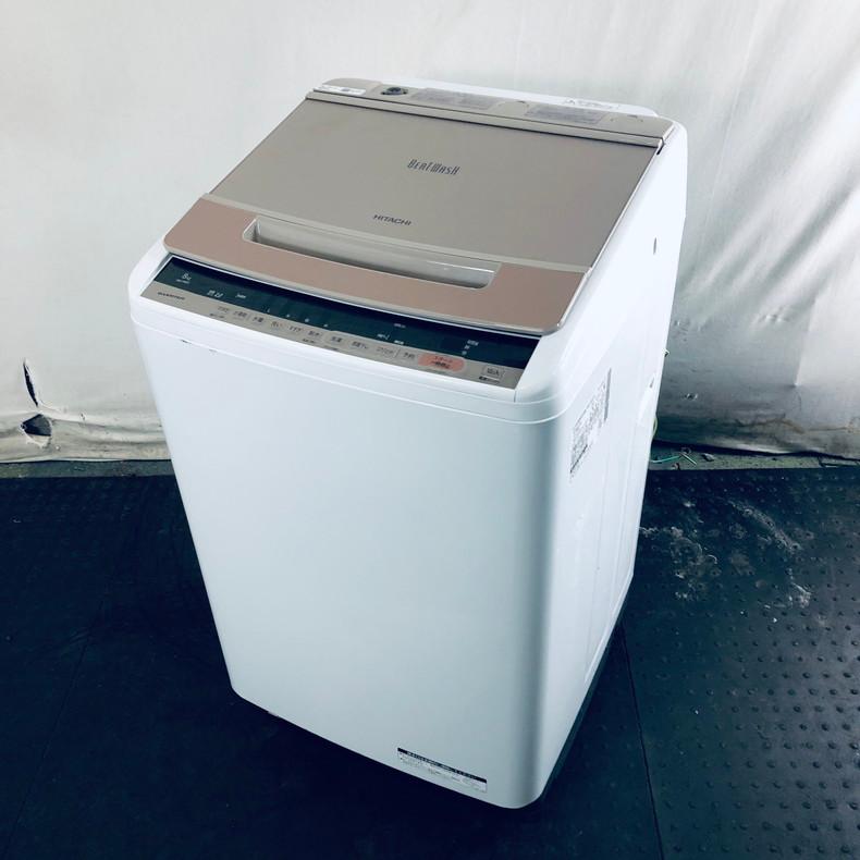 HITACHI日立 全自動洗濯機 ビートウォッシュ洗濯容量8kg BW-V80C エイブイ：HITACHI 全自動洗濯機8.0㎏ ビートウォッシュBW-V80C 2018年製