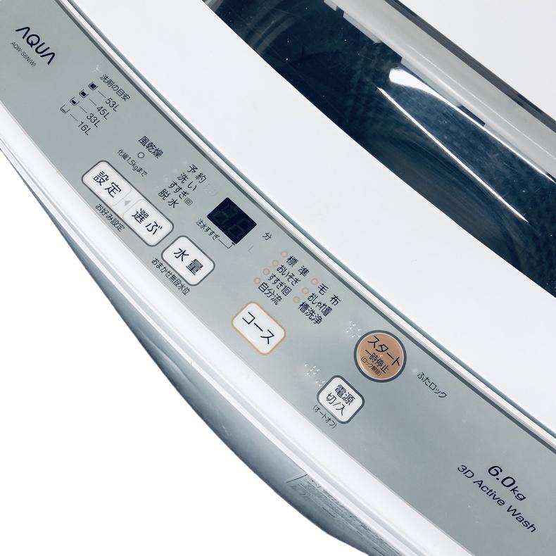 AQUA（アクア） 洗濯機 中古 AQUA AQW-S6N(W) 2023年製 6.0kg ホワイト 