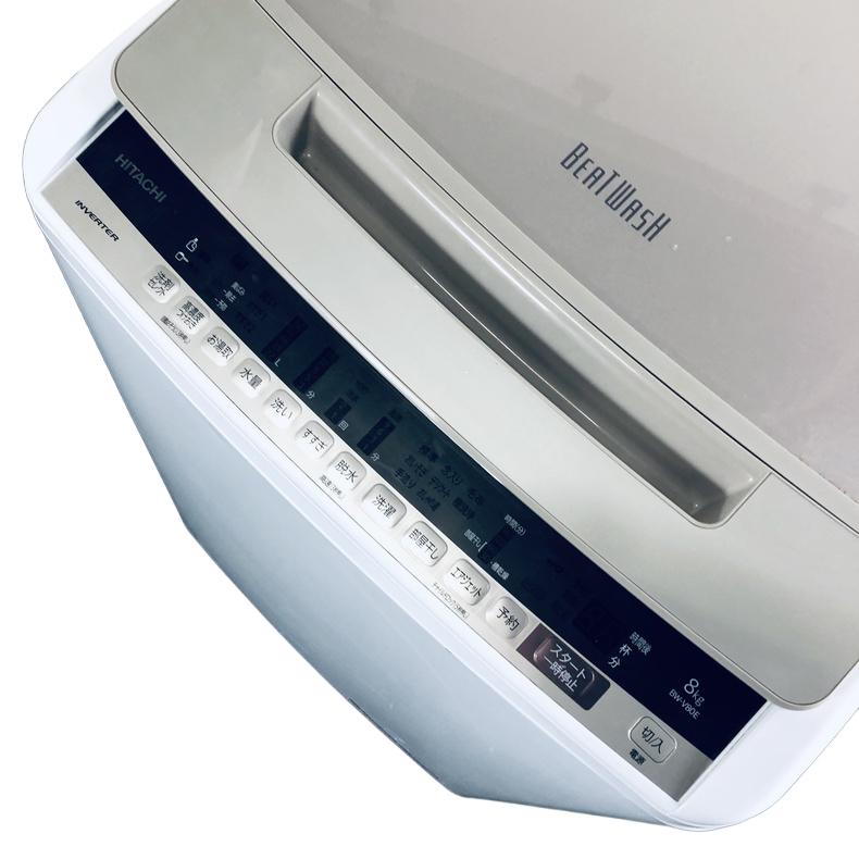 日立（HITACHI） 洗濯機 中古 HITACHI BW-V80E(N) 2019年製 8.0kg 