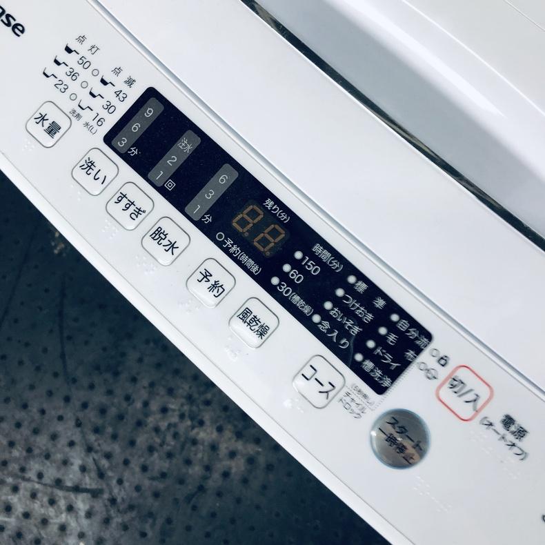 洗濯機 中古 ハイセンス Hisense HW-K55E 2023年製 5.5kg ホワイト 