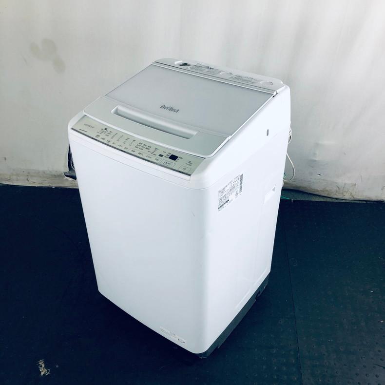 日立製2021年式8kg中古全自動洗濯機 BW-V80G